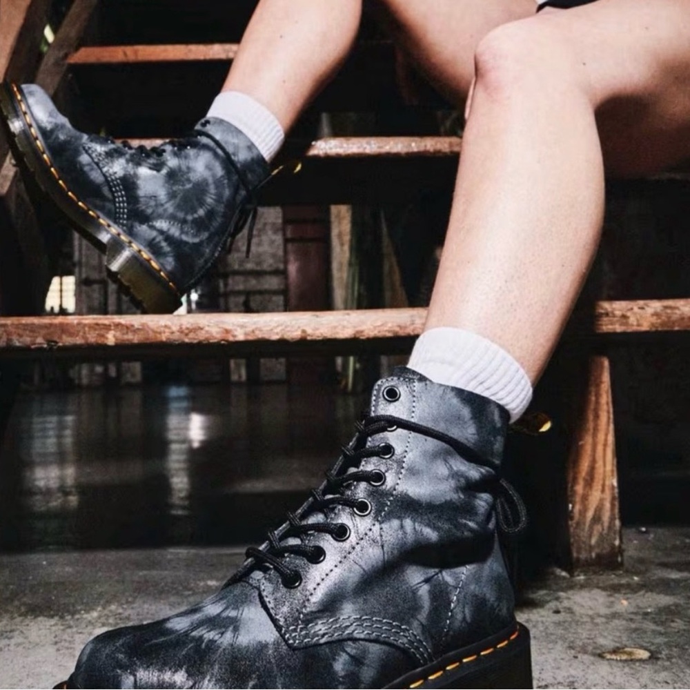 Dr. Martens Black Tie-Dye 1460 Pascal Boots